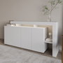 Hanah Home Beliz - Consola Blanca con Luces LED